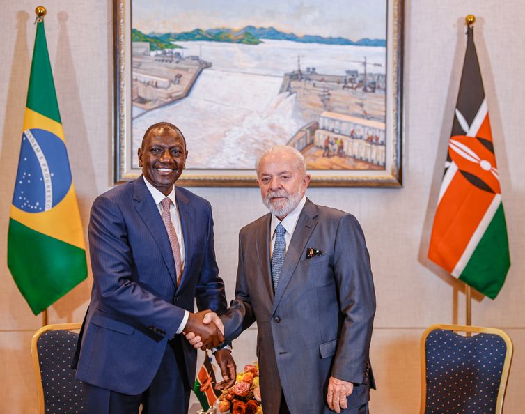 18.02.2024 - Presidente da República, Luiz Inácio Lula da Silva, durante encontro com o Presidente da República do Quênia, William Ruto. Adis Abeba - Etiópia.      Foto: Ricardo Stuckert / PR