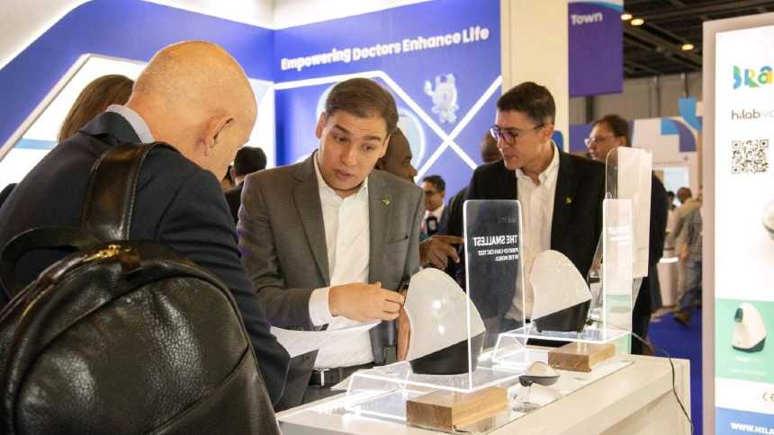 Marcus Figueredo, cofundador e CEO da Hilab, durante a MedLab