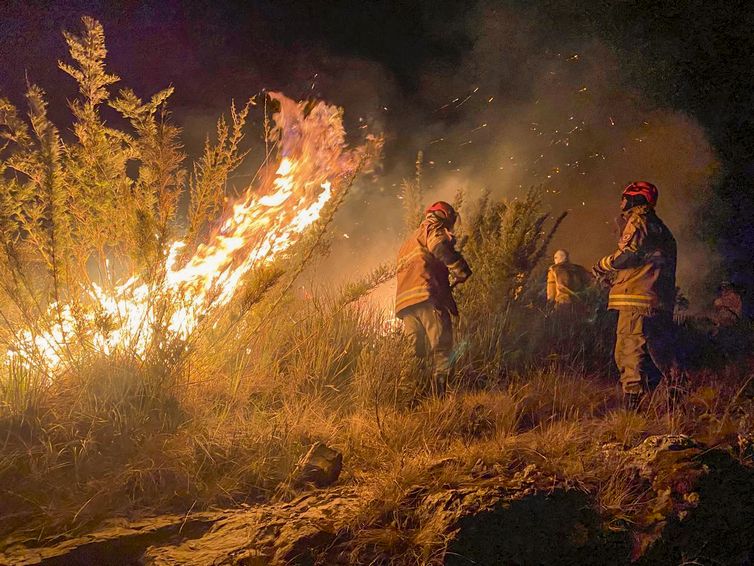 Rio de Janeiro (RJ) 16/06/2024 - Incêndio do Parque Nacional de Itatiaia.  Foto: Corpo de Bombeiros RJ/Divulgação