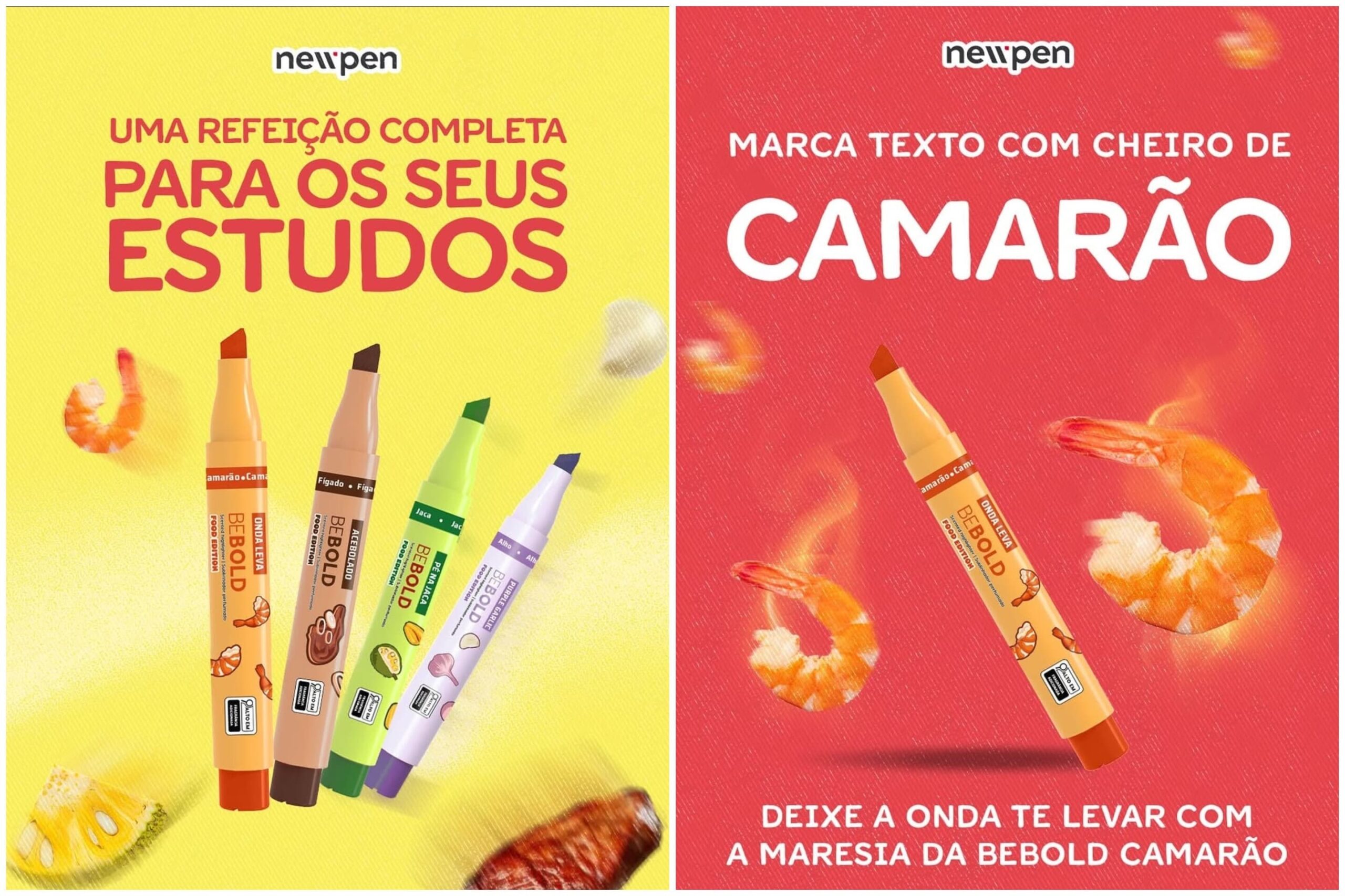 camarao,-figado,-jaca-e-alho:-marca-de-papelaria-aposta-em-lancamento-de-canetas-com-cheiro-de-comida
