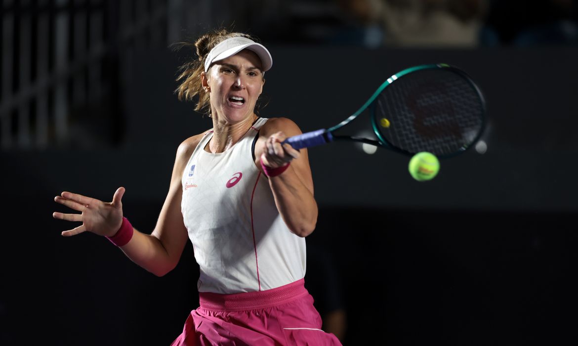 Paulo Pinto/Agência Brasil São Paulo (SP), 09/09/2025 - Tenista brasileira Bia Haddad durante partida no São Paulo Open 250, WTA - Woman's Tennis Association, realizado no Parque Vila Lobos. Foto: Paulo Pinto/Agência Brasil