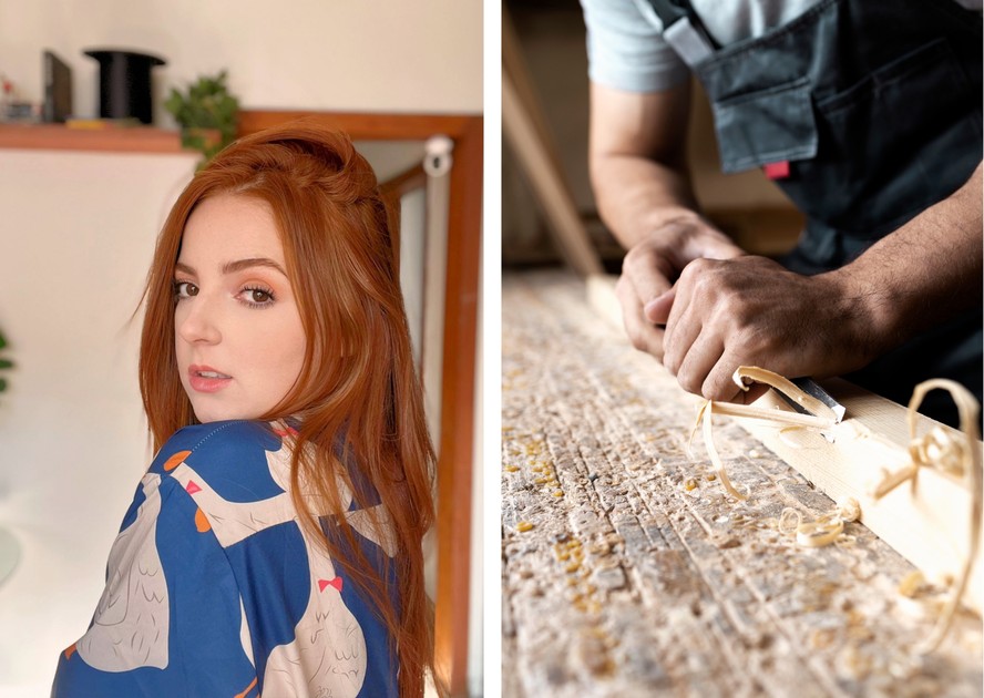 Post da influenciadora Mai Purper no X sobre resposta inusitada de marcenaria