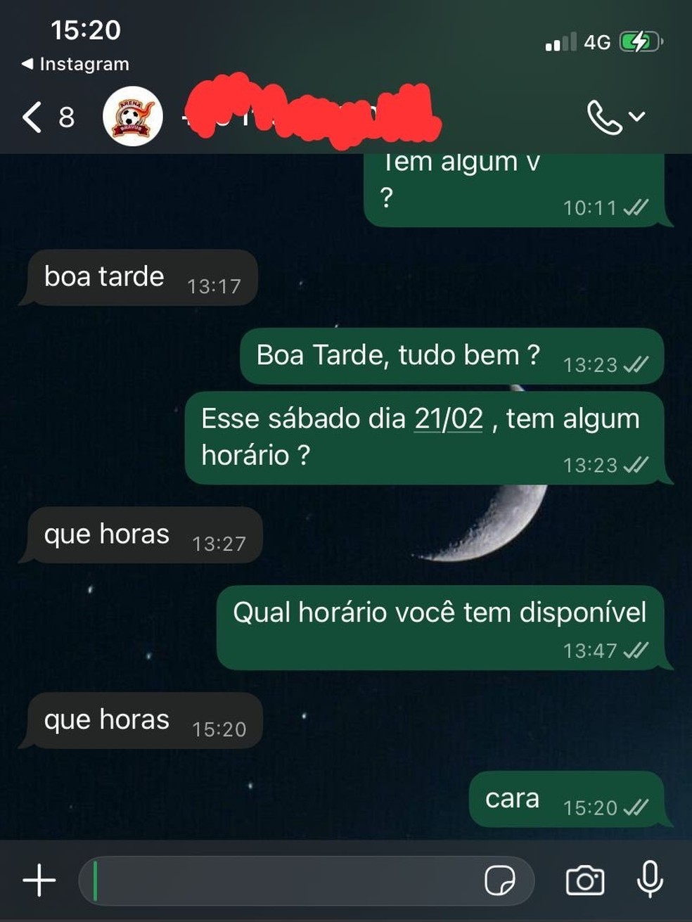 Registro mostra dificuldade de cliente em obter informações básicas de reserva — Foto: Reprodução/ X