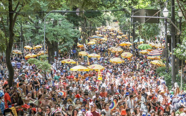 São Paulo (SP), 15/02/2026 - Desfile do Bloco Afro na Rua, na Avenida São Luiz.  Foto: Paulo Pinto/Agência Brasil