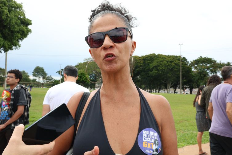 Brasília-DF- 08/03/2026 - Ato 08M em Brasília.Joluzia Batista, da Articulação de Mulheres Brasileiras.  Foto: Valter Campanato/ Agência Brasil.