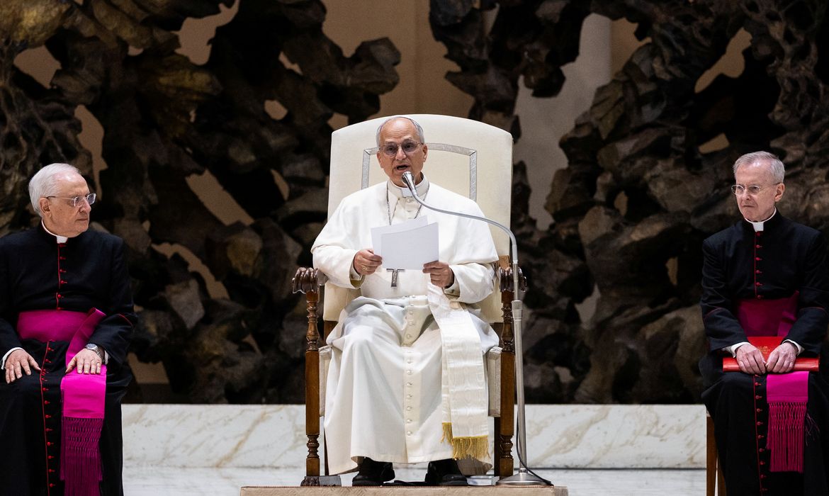Papa Leão 14 no Vaticano   12/5/2025   Reuters/Eloisa Lopez/Proibida reprodução