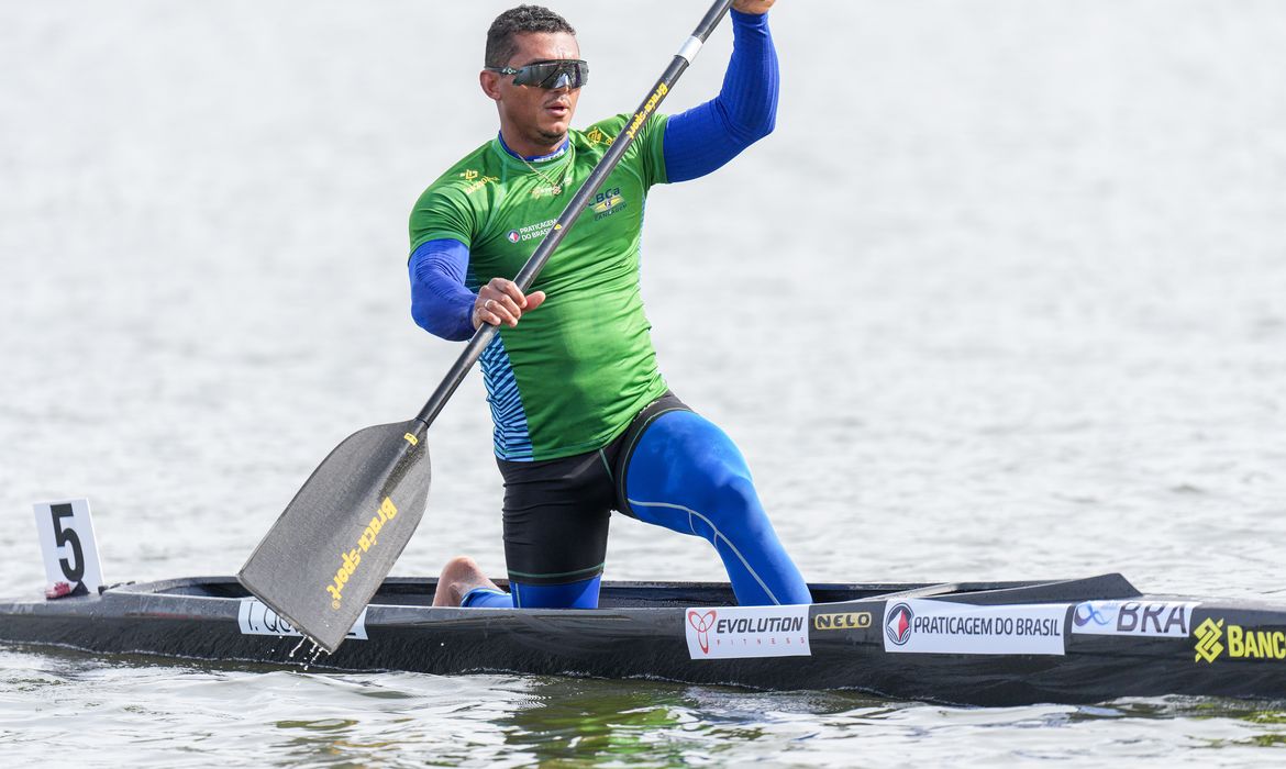 Isaquias Guimaraes Queiroz during ICF Canoe Sprint and Paracanoe World Championships in Poznan, Poland, on August 28, 2026 (Photo by Foto Olimpik/NurPhoto)NO USE FRANCE