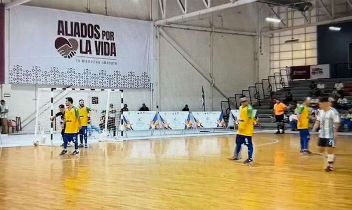 Mérida, 20/09/2026 - Brasil conquistou o 4º título, ao golear a Argentina por 10 a 1, na grande final do Mundial de Futsal Down 2026. Foto: CBDI/Divulgação