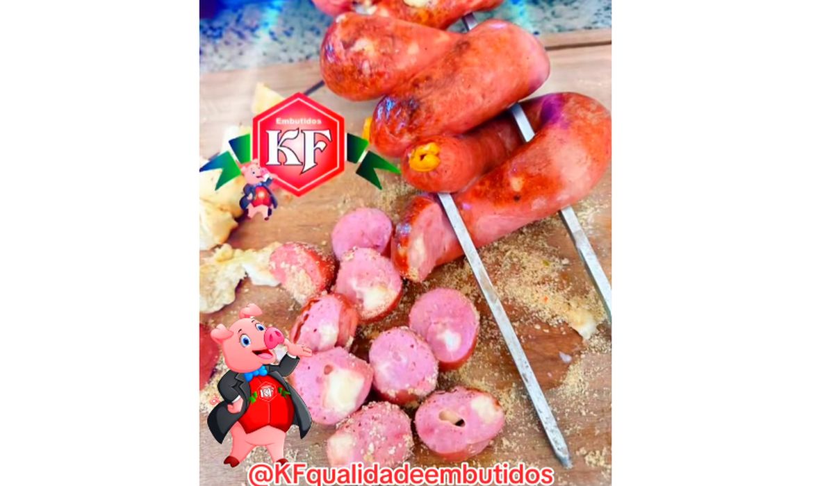 kfqualidadeembutidos/ Instagram Anvisa suspende venda de linguiça suína defumada após detecção de bactéria . Foto: kfqualidadeembutidos/ Instagram